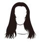 カットモデルの女性 ロングヘア,女性,ヘアカット,カットモデル,ヘアスタイル,髪型,美容室,美容,人物,顔のシルエット素材