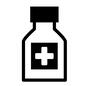 薬瓶 薬瓶 消毒液,薬瓶,瓶,ボトル,薬,薬剤,消毒,治療,1本,メディカルのシルエット素材