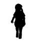 女の子 女の子 人,人物,人間,子ども,子,子供,全身,幼児,幼い,一人のシルエット素材
