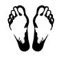 足跡 足跡 素足,足あと,足型,足跡,裸足,はだし,足裏,足,跡,両足のシルエット素材