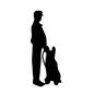 警察犬と警官 警察犬と警官 警察犬,イヌ,犬,動物,捜査,人物,人,全身,立ち姿,警察官のシルエット素材