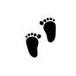 足跡 足跡 足跡,足あと,足型,記念スタンプ,かわいい,赤ちゃん,ベビー,乳児,新生児,育児のシルエット素材