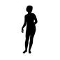 ポーズをきめる女性 ポーズをきめる女性 ポーズ,ポージング,動き,立ち姿,正面,全身,人物,人,人体,女のシルエット素材
