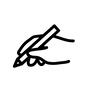 鉛筆で書く 鉛筆で書く 手,片手,hand,ハンド,持つ,pen,ペン,鉛筆,えんぴつ,エンピツのシルエット素材