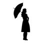 雨の日　女性 人物,女性,横向き,カサ,傘,梅雨,雨,雨天,雨降り,降水のシルエット素材
