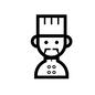 コック コック コック,料理人,白衣,帽子,シェフ,人,人物,コック帽,男性,上半身のシルエット素材