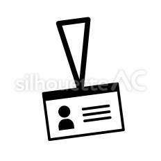 社員証 社員証,名札,カードのシルエット素材