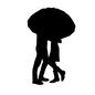 相合傘 人物,男女,ラブラブ,相合傘,カップル,カサ,傘,梅雨,雨,雨天のシルエット素材