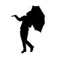 雨の日　確かめる 確かめる,人物,人,カサ,傘,雨具,梅雨,雨,雨天,雨降りのシルエット素材