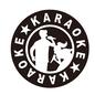 カラオケ 丸,アルファベット,星,囲む,デュエット,案内,チラシ,看板,歌う,カラオケ教室のシルエット素材