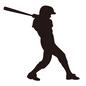 野球 野球 野球,少年野球,振る,バットを振る,打つ,人,人物,バット,バッター,ヘルメットのシルエット素材
