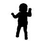 幼児 幼児 乳児,立つ,立った,正面,全身,グー,歩く,赤ちゃん,幼児,子供のシルエット素材