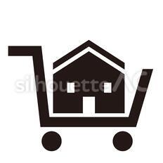 不動産 カート,一戸建て,戸建てのシルエット素材