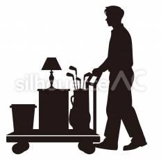 粗大ごみを出す 粗大ごみ,回収,台車のシルエット素材