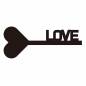 ハートとloveの文字 ハートとloveの文字 ハート,バレンタイン,love,英語,ゴシック体,文字,鍵,行事,2月,2月14日のシルエット素材