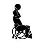 車いすバスケットボール 狙う,シュート,車いすバスケットボール,バスケットボール,バスケ,ボール,車いす,人物,人,1人のシルエット素材