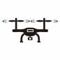 先端技術　ドローン ドローン,羽根,機体,空,技術,装置,アイコン,シンプル,クール,スタイリッシュのシルエット素材