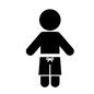 水着の男性 水着の男性 水着,ハーフパンツ,スイムパンツ,海パン,パンツ,紐,人物,人,ピクトグラム,全身のシルエット素材