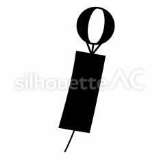 アドバルーン広告 アドバルーン,風船,吊るすのシルエット素材