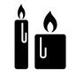 キャンドル キャンドル キャンドル,ロウソク,ローソク,ろうそく,蝋燭,2本,炎,火,灯り,パーティーのシルエット素材