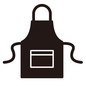 エプロン エプロン エプロン,前掛け,掃除,清掃,清掃業,ビジネス,家事,主婦,飲食店,大掃除のシルエット素材