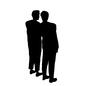 カップル カップル 男性,2人,全身,立つ,後姿,話す,くっつく,同性,同性カップル,ゲイのシルエット素材