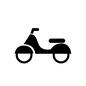 スクーター スクーター,バイク,乗り物,街,車両,駐輪場,ライダー,二輪車,移動手段,交通のシルエット素材