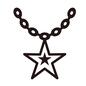 アクセサリー アクセサリー ヒップホップ,アクセサリー,ネックレス,ネックレスチェーン,チェーン,星,星型,スター,ファッション小物,ファッション雑貨のシルエット素材