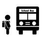 小学生 小学生 ピクトグラム,小学生,ランドセル,登下校,スクールバス,乗り物,バス,通学,人物,人のシルエット素材