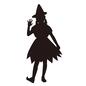 魔女の仮装をした女の子 魔女の仮装をした女の子 仮装,コスプレ,ハロウィン,人,人物,女の子,魔女,魔女帽子,挨拶,手を振るのシルエット素材