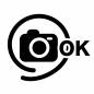 写真撮影OK 写真,許可,カメラ,案内,撮影,記録,共有,シンプル,分かりやすい,スタイリッシュのシルエット素材