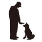 犬のしつけ 犬のしつけ 人物,人,いぬ,イヌ,犬,ドッグ,1匹,待て,しつけ,警察犬のシルエット素材
