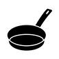 フライパン フライパン,調理器具,調理道具,キッチン用品,キッチン道具,持ち手,丸型,鉄,生活雑貨,日用品のシルエット素材