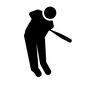 バッター バッター 野球選手,バッター,打つ,スイング,人物,ピクトグラム,野球,スポーツ,全身,フォームのシルエット素材