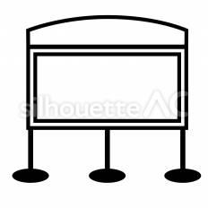 駅構内ポスター広告 駅,構内,ポスターのシルエット素材