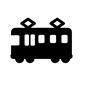 電車 電車 のりもの,乗り物,鉄道,鉄道車両,移動手段,電車,チンチン電車,普通電車,列車,通勤電車のシルエット素材