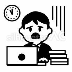 残業　男性 残業,スーツ,長袖のシルエット素材