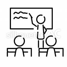 授業を受ける　講義 ピクトグラム,ピクトサイン,アイコンのシルエット素材