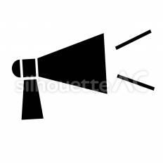 集客 集客,拡声器,音のシルエット素材