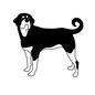 ボクサー ボクサー 犬,いぬ,イヌ,動物,生き物,ペット,家族,可愛い,癒し,イラストのシルエット素材