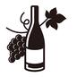 ワイン ワイン サンクスギビングデー,thanksgivingday,ワイン用,ワイン用ぶどう,ぶどう,ブドウ,葡萄,ワインボトル,ボトル,1本のシルエット素材
