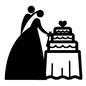 ケーキ入刀 ケーキ入刀,ウェディングパーティー,披露宴,結婚披露宴,ピクトグラム,人,人物,新郎,新婦,新郎新婦のシルエット素材