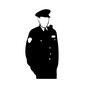 警察官 警察官 人物,人,立ち姿,上半身,警察官,ネクタイ,トランシーバー,police,policeman,警官のシルエット素材