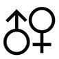 オスとメス オスとメス ジェンダーシンボル,性別記号,オス,メス,マーク,男,女性,男性,男,記号のシルエット素材
