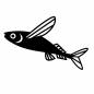 トビウオ トビウオ,魚,魚類,飛ぶ,海,1匹,8月,夏,夏期,サマーシーズンのシルエット素材