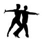 社交ダンス 社交ダンス 社交ダンス,踊る,ペア,恋人,カップル,2人,人物,人,全身,手を広げるのシルエット素材
