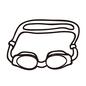 ゴーグル プール,スイミング,ゴーグル,水中眼鏡,水中メガネ,水中めがね,水泳用品,スイミング用品,スイミングゴーグル,手描き風のシルエット素材