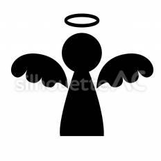 天使 天使,羽,光輪のシルエット素材