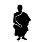 僧侶 寺,人,人物,僧侶,僧,袈裟,お坊さん,仏教,仏教徒,座るのシルエット素材