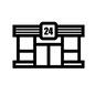24時間営業 24時間営業 コンビニ,店,コンビニエンスストア,便利,ショップ,建物,場所,24時間,無休,明かりのシルエット素材